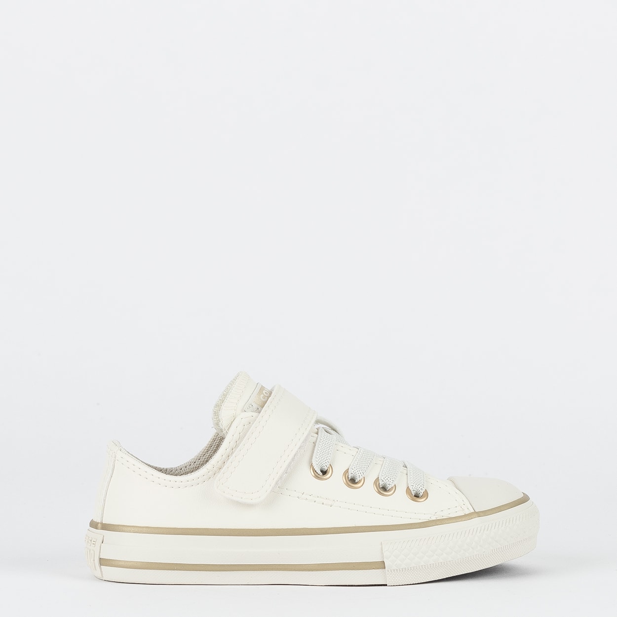 ホワイトエクレア Tênis Converse Kids Chuck Taylor All Star 1V Ox Velcro Taylored