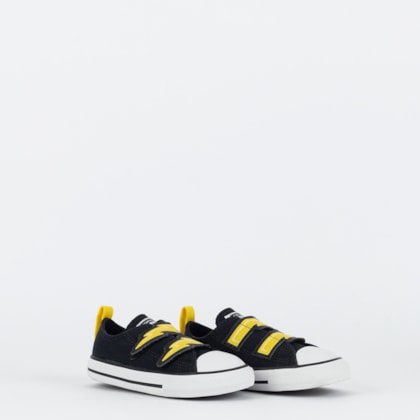 Tênis Converse Kids Chuck Taylor All Star 2V Ox Bolts Preto Amarelo Gema CK11760001