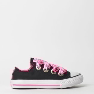 Tênis Converse Kids Chuck Taylor All Star Big Eyelet Ox Preto CK07650001 Tênis Converse Kids Chuck Taylor All Star Big Eyelet Ox Preto CK07650001
