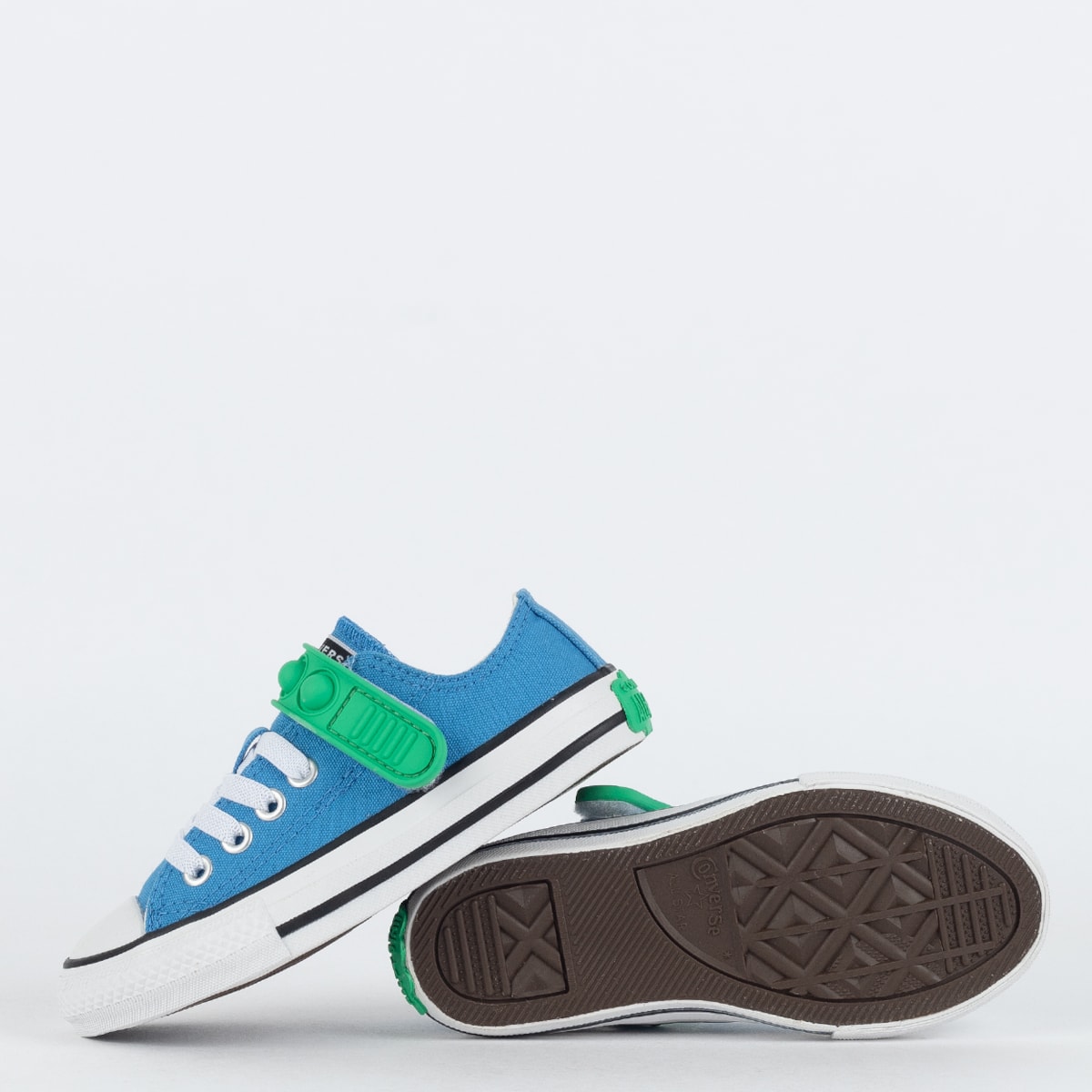 Tênis Converse Kids Chuck Taylor All Star Bubble Strap Ox Azul Verde Vivo CK11680001