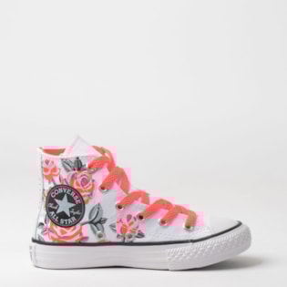 Tênis Converse Kids Chuck Taylor All Star Hi Branco Vermelho CK07190001 Tênis Converse Kids Chuck Taylor All Star Hi Branco Vermelho CK07190001