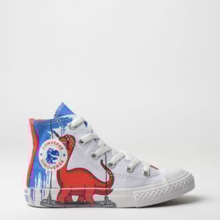 Tênis Converse Kids Chuck Taylor All Star Hi Branco Vermelho CK07220001 Tênis Converse Kids Chuck Taylor All Star Hi Branco Vermelho CK07220001