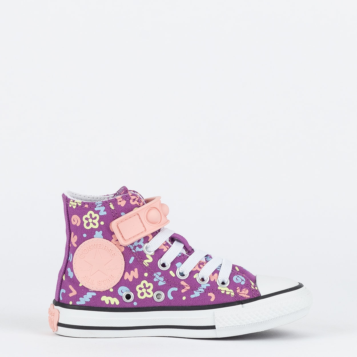 T nis Converse Kids Chuck Taylor All Star Hi Bubble Strap Polka Doodle Suco De Uva CK11600001