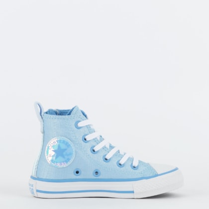 Tênis Converse Kids Chuck Taylor All Star Hi Festival Glitter Fashion Ceu Prata CK10610002