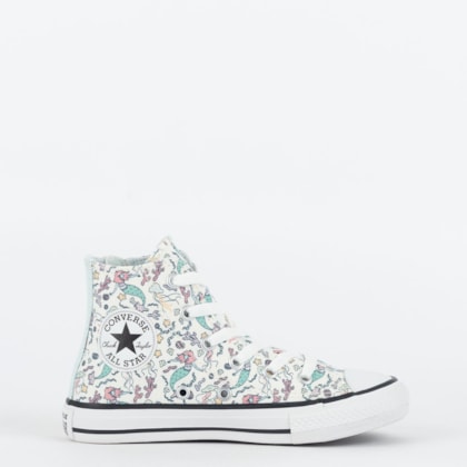 Tênis Converse Kids Chuck Taylor All Star Hi Majestic Mermaids Branco Velho CK10530001