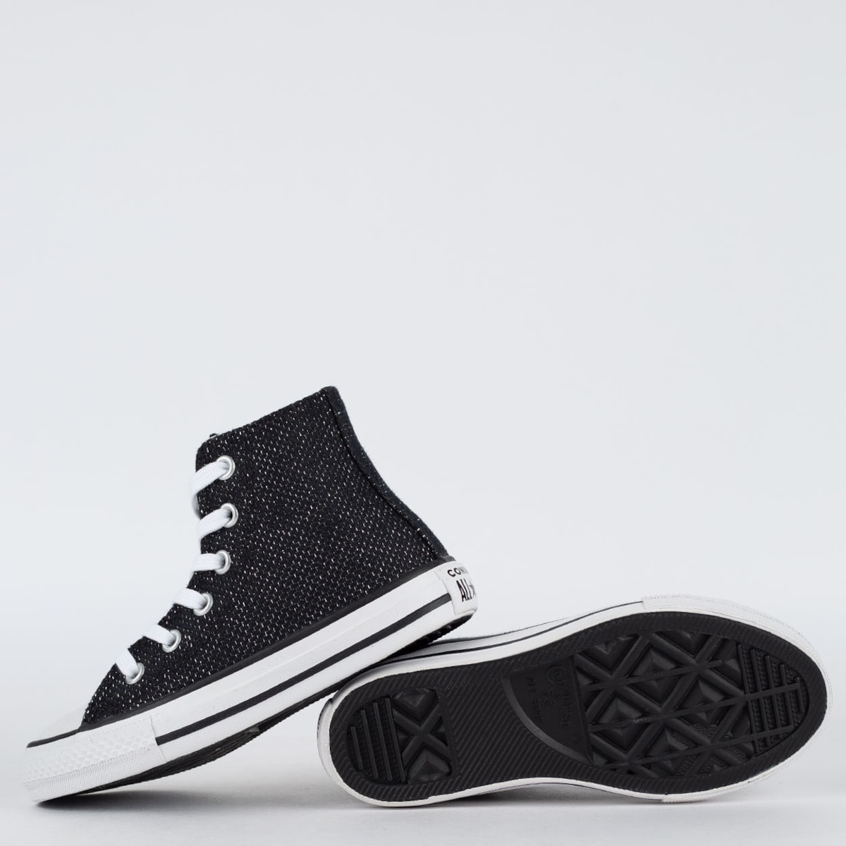 Tênis Converse Chuck Taylor Hi Matte Craft Preto Prata Puro – All Star –  Globarium