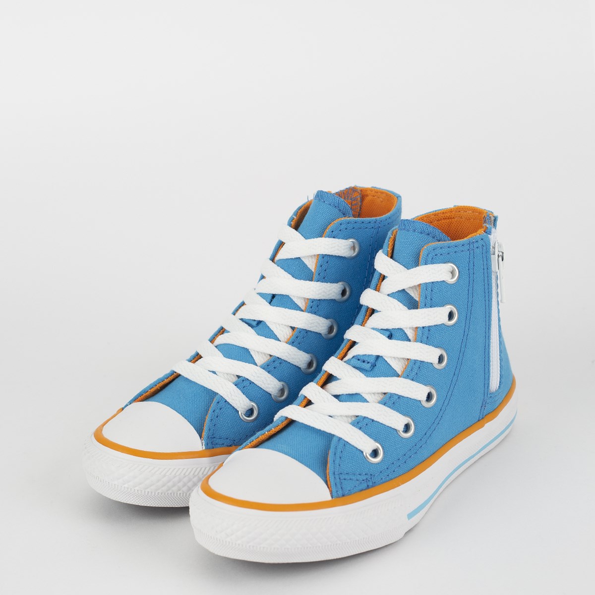 Tênis Converse Chuck Taylor All Star Infantil Laranja Chama Azul Alma  Branco CK10070009 - Menina Shoes