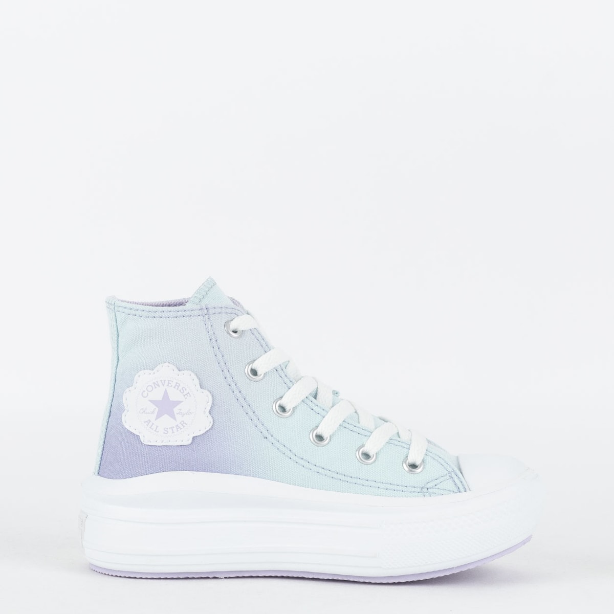 Tênis Infantil All Star Chuck Taylor Move Hi Seasonal Cano Alto Plataforma  Lavanda