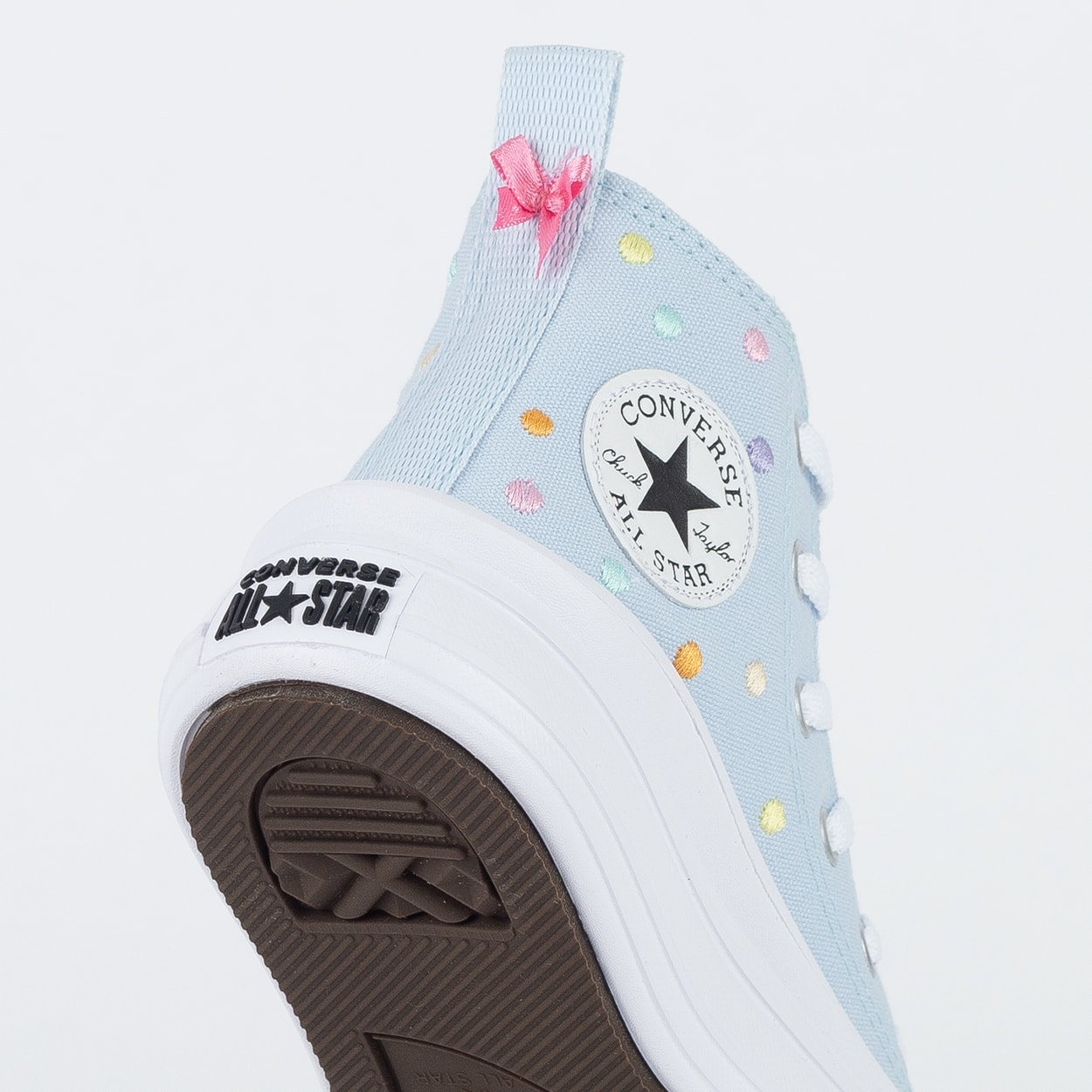 Tênis Converse Kids Chuck Taylor All Star Move Hi Polka Dots Azul