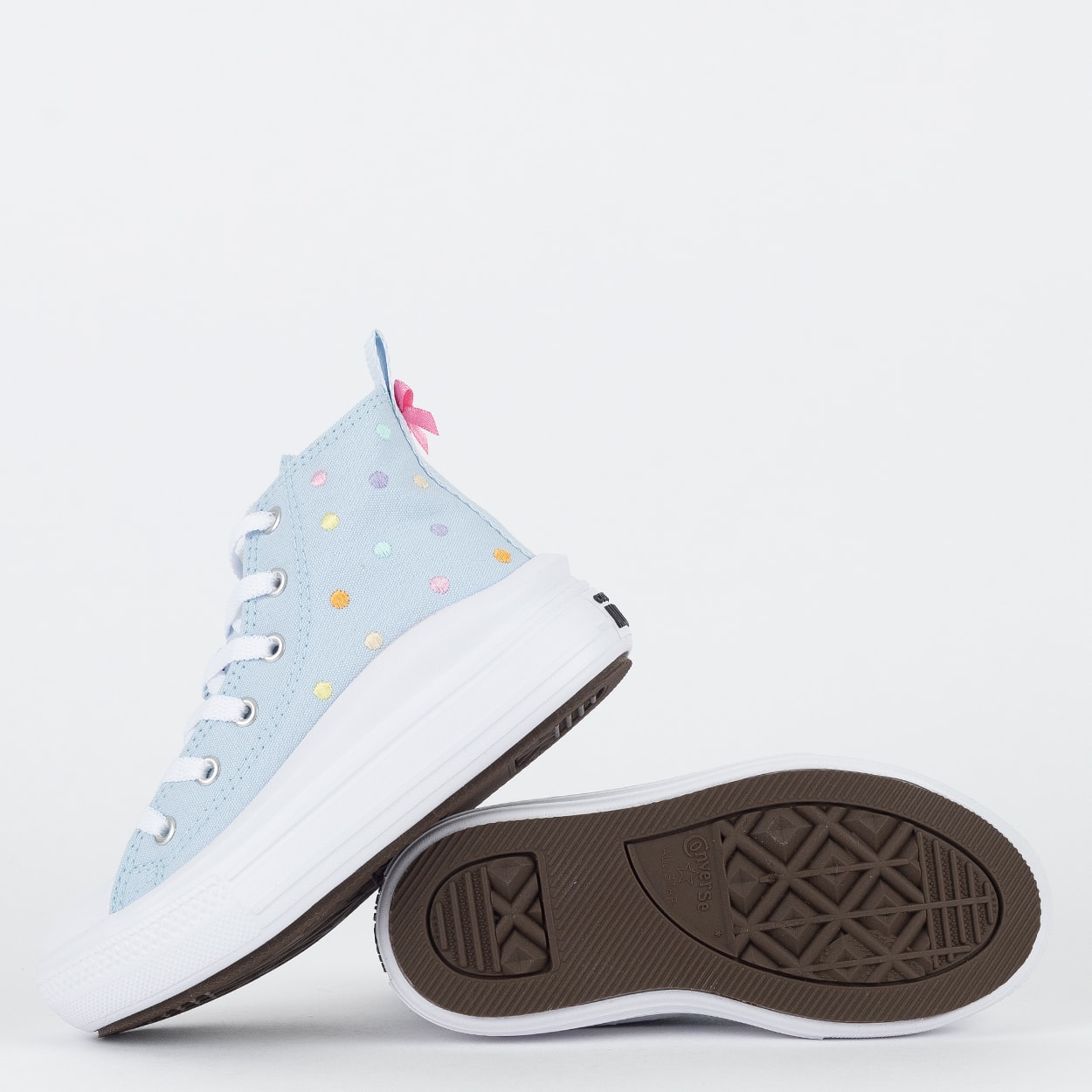 Tênis Converse Kids Chuck Taylor All Star Move Hi Polka Dots Azul