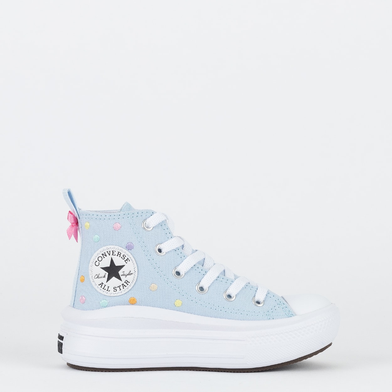 Tênis Converse Kids Chuck Taylor All Star Move Hi Polka Dots Azul