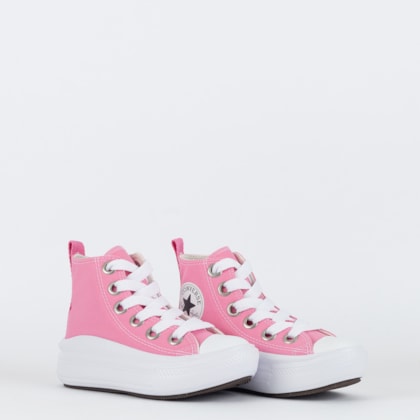 Tênis Converse Kids Chuck Taylor All Star Move Hi Sketch Rosa Preto CK11690001