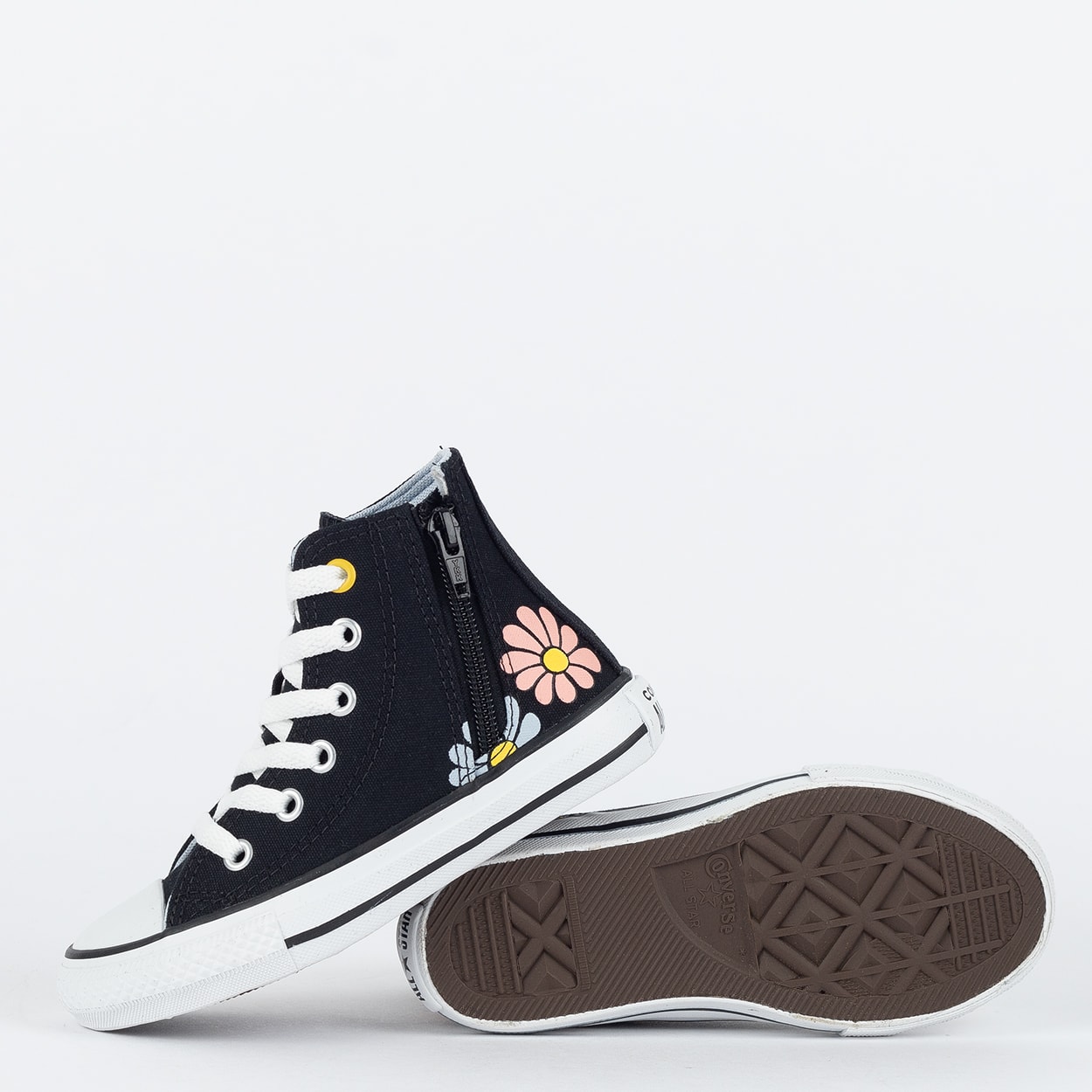 Tênis Converse Kids Chuck Taylor All Star Side Zip Hi Nature Tênis Converse Kids Chuck Taylor All Star Side Zip Hi Nature