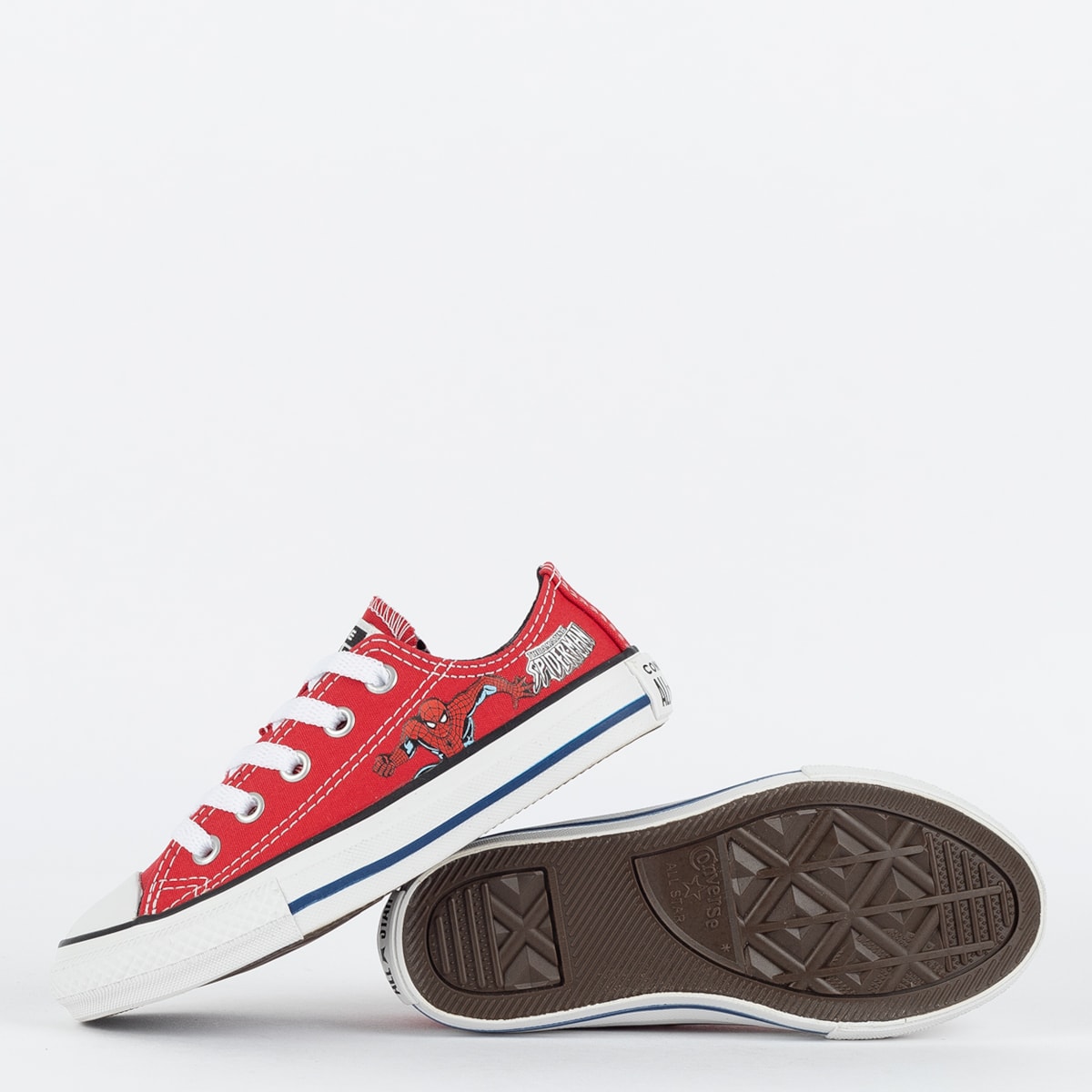 Tênis Converse Kids Ct As Ox Disney Homem Aranha Vermelho Preto CK13080001