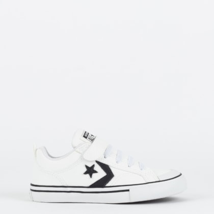 Tênis Converse Kids Pro Blaze Strap Ox Branco Preto CK11650001