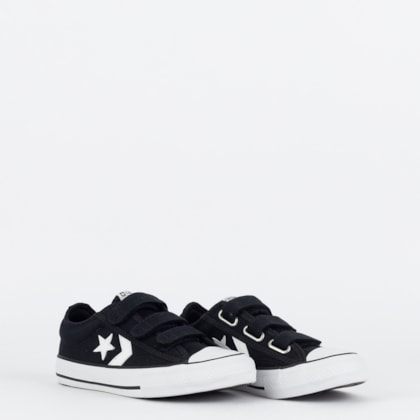 Tênis Converse Kids Star Player 76 3V Ox Preto Branco CK12060002