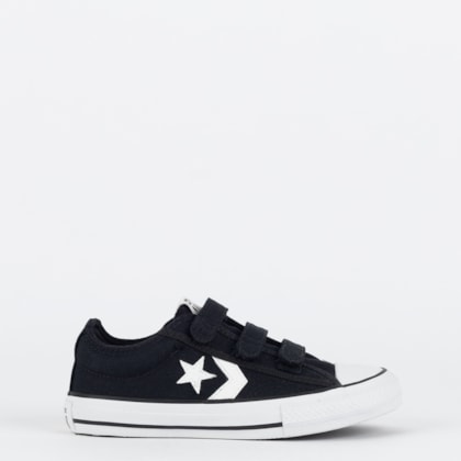 Tênis Converse Kids Star Player 76 3V Ox Preto Branco CK12060002