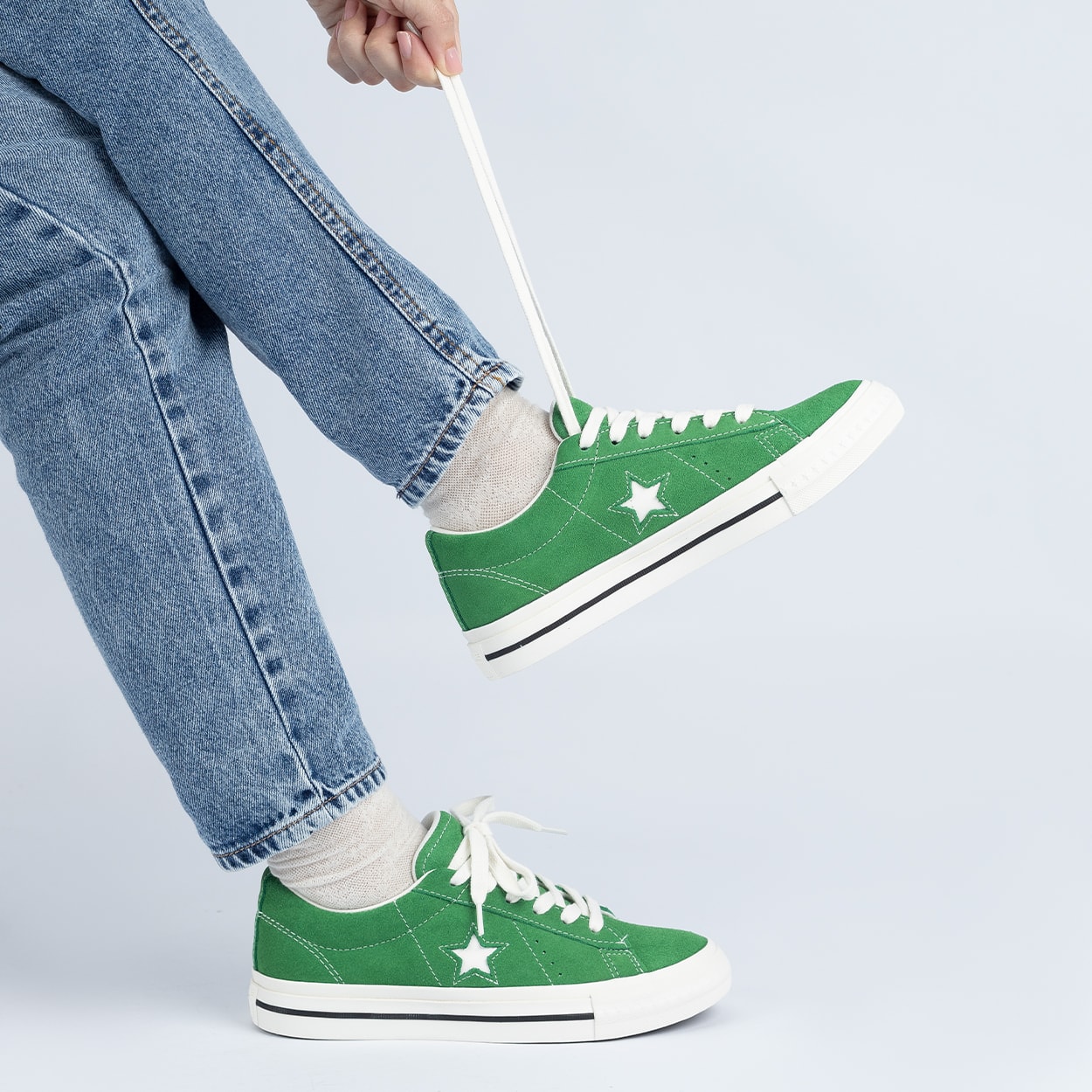 Tênis Converse One Star 95 Ox Seasonal Color Green Vintage White