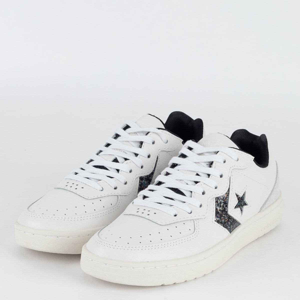 Converse Rival Tênis Converse Rival V2 Ox Shinefetti Branco Preto CO05610001