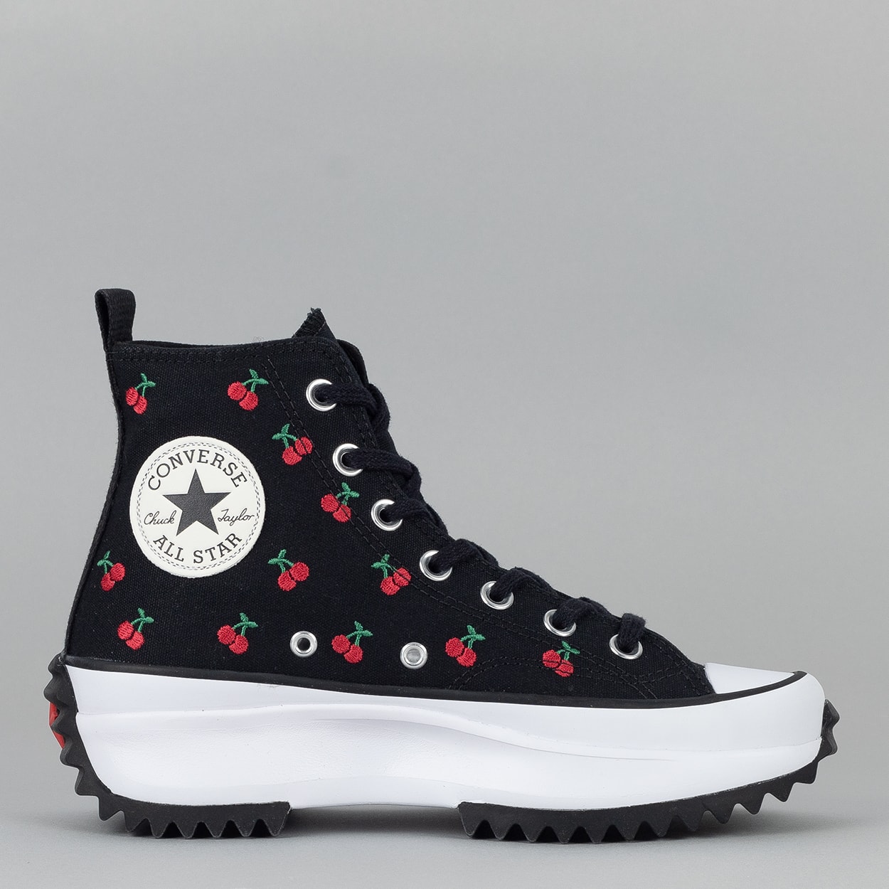 Tênis Converse Run Star Hike Hi Cherry On Preto Vermelho Tênis Converse Run Star Hike Hi Cherry On Preto Vermelho