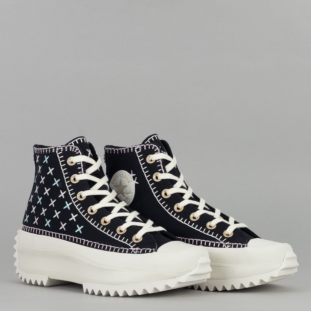Tênis Converse Run Star Hike Hi Festival Stitch Sich Preto