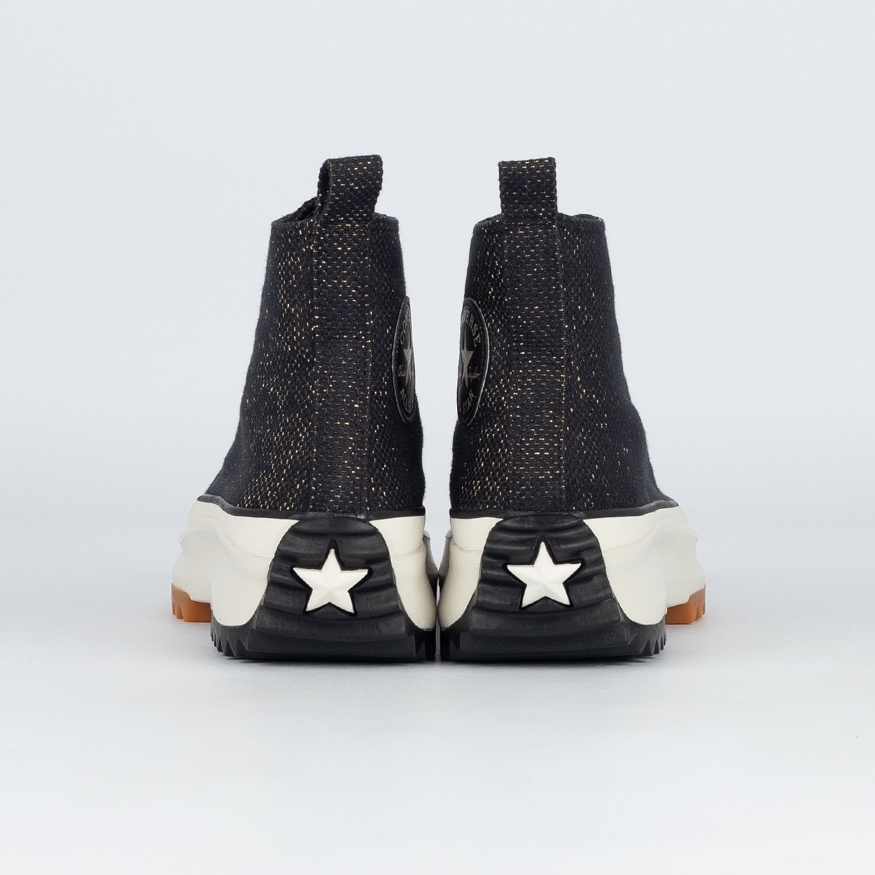 Tênis Converse Run Star Hike Hi Shiny Heathered Canvas Preto Ouro