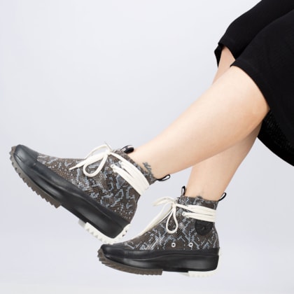 Tênis Converse Run Star Hike Hi Zip RSH Snake Engine Smoke Black 170057C