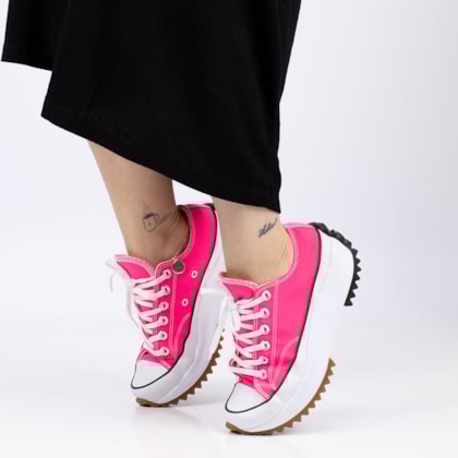 Tênis Converse Run Star Hike Ox Canvas Color Hyper Pink White Gum 170442C