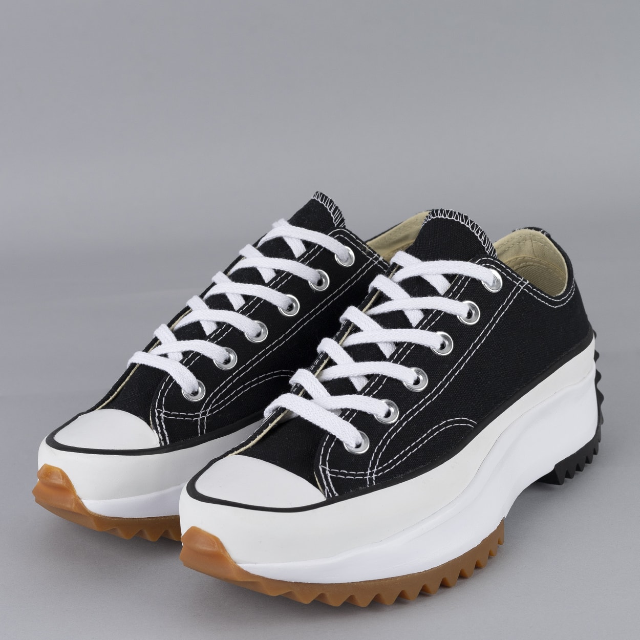 tênis converse run star hike ox foundational canvas white black