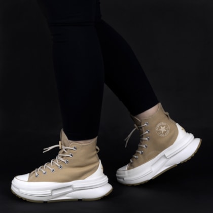 Tênis Converse Run Star Legacy CX Hi Summer Utility Nomad Khaki Oat Milk Egret A05054C