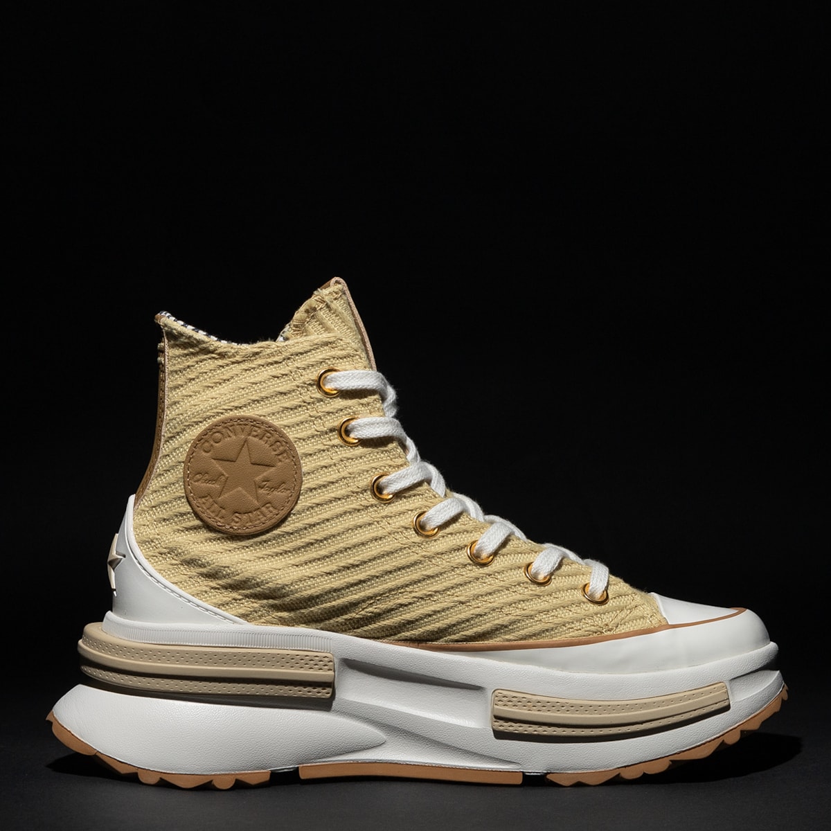 Tênis Converse Run Star Legacy Cx Textured Hi Play On Fashion Utility  Sunflower Trek Tan A06463C