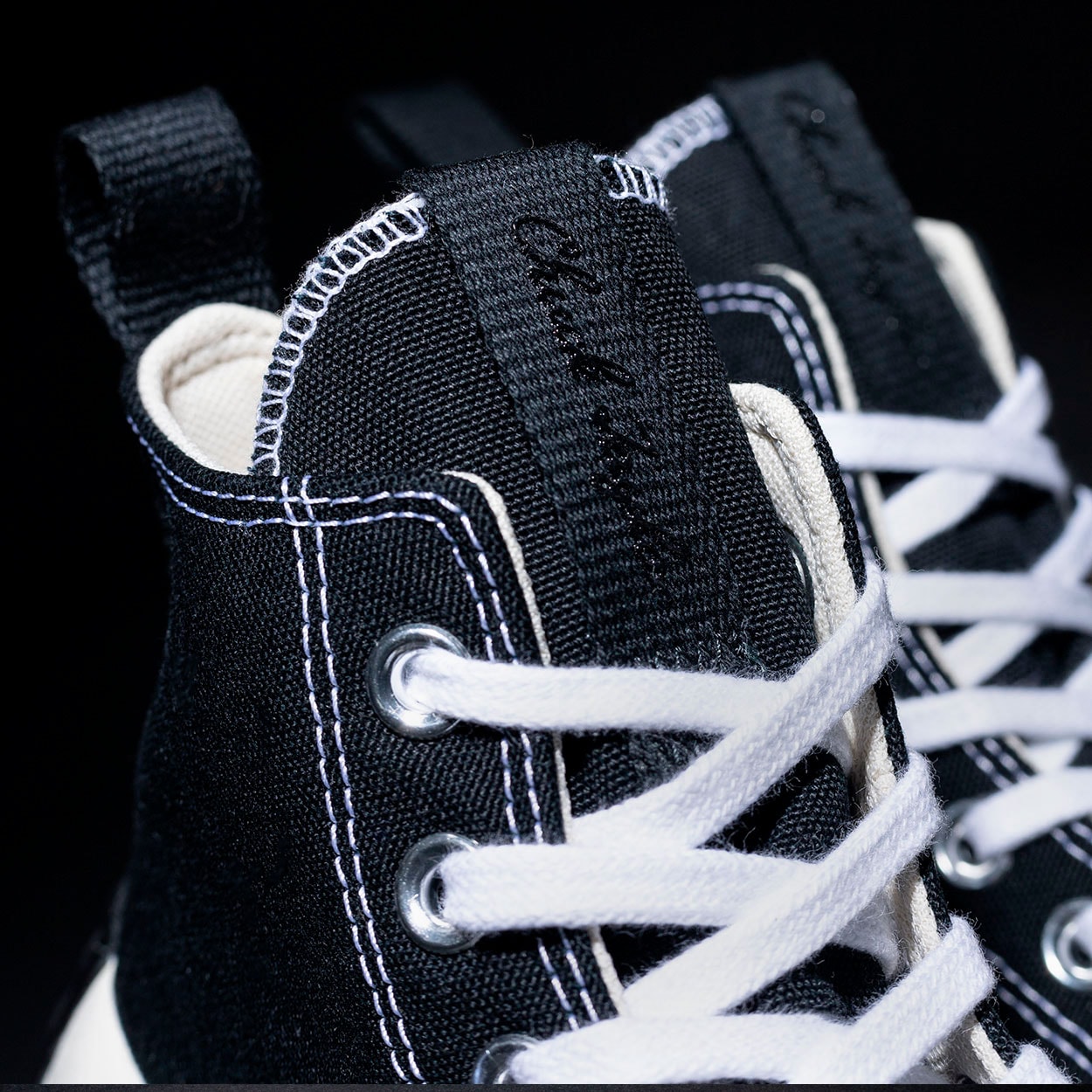 Tênis Converse Run Star Motion Hi Canvas Platform Black White Gum