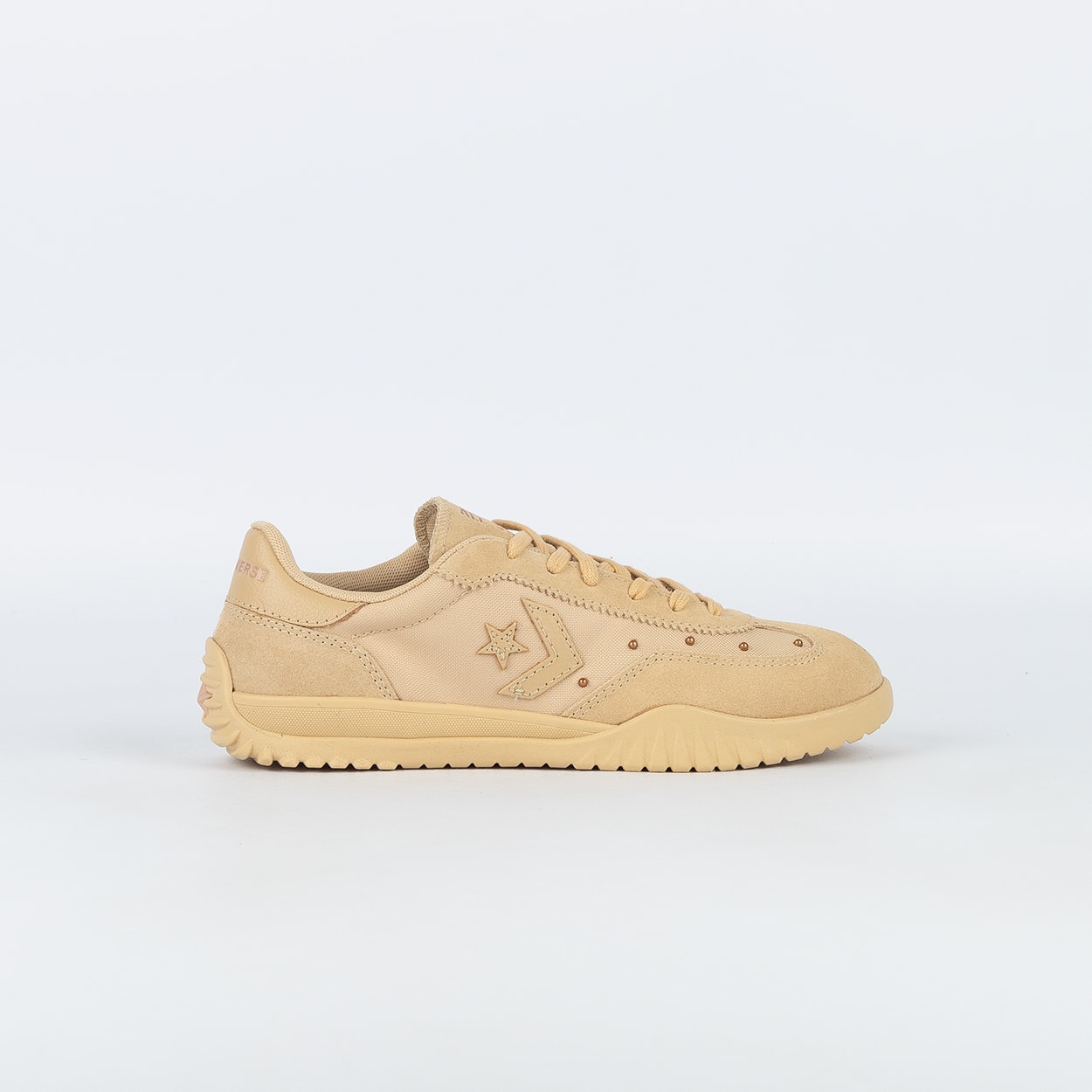 Tênis Converse Run Star Trainer Ox Mini Studs Bege Mostarda Ouro