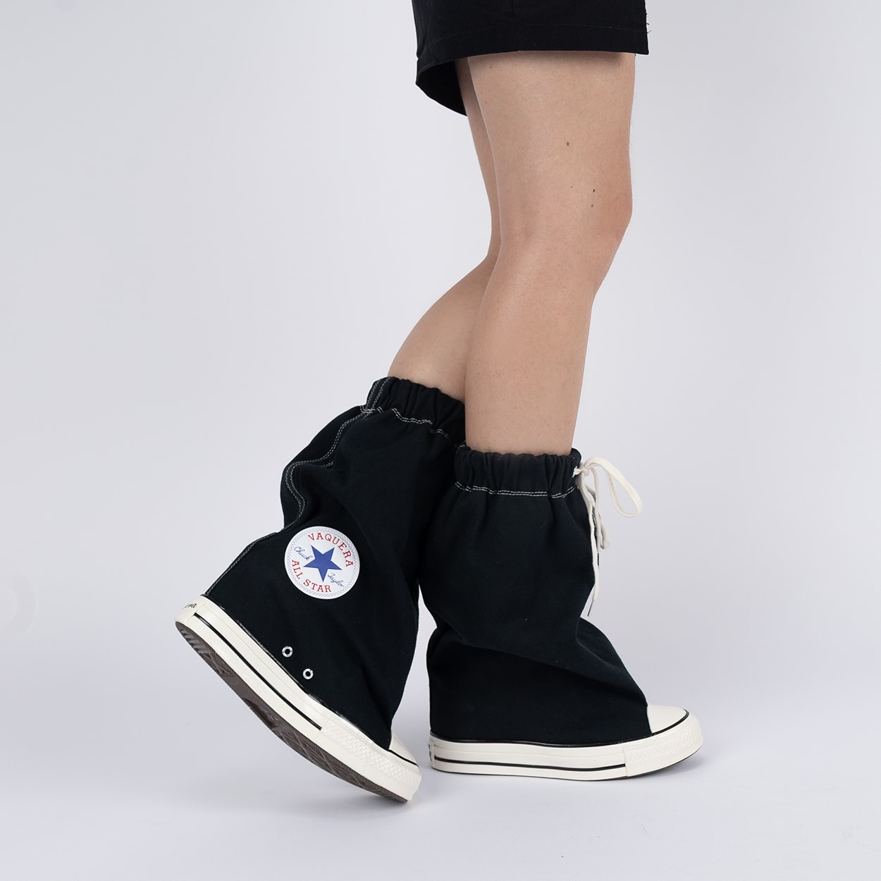 Tênis Converse Vaquera Chuck Taylor All Star Wedge X-Hi Black