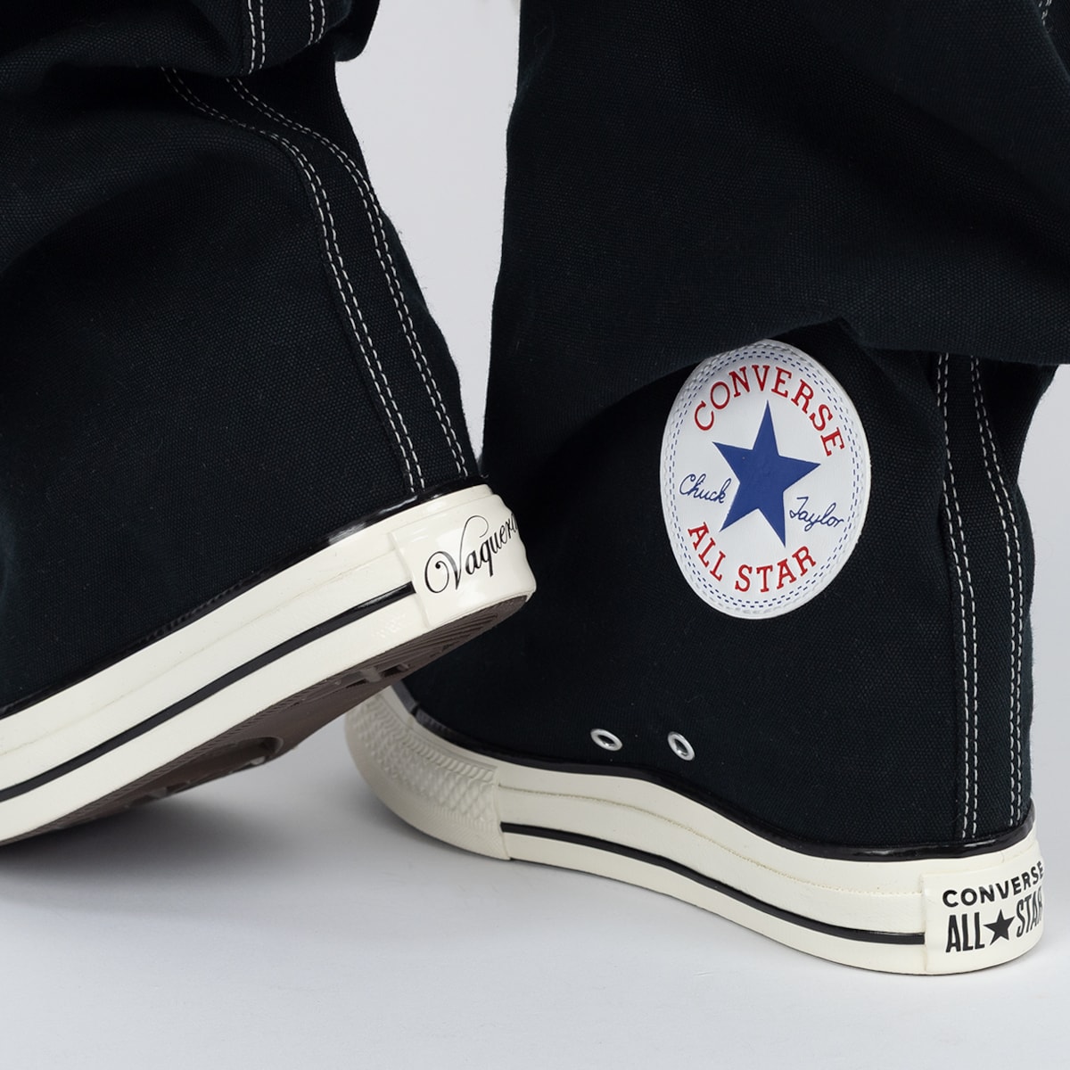 Tênis Converse Vaquera Chuck Taylor All Star Wedge XX-Hi Black White ...