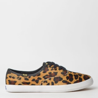 Tênis Keds Champion Animal Print Tan Preto KD178809 Tênis Keds Champion Animal Print Tan Preto KD178809