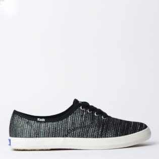 Tênis Keds Champion Lurex Stripe Preto KD1201001 Tênis Keds Champion Lurex Stripe Preto KD1201001