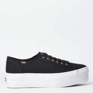 Tênis Keds Plataform Kick Canvas Preto KD1377001 Tênis Keds Plataform Kick Canvas Preto KD1377001