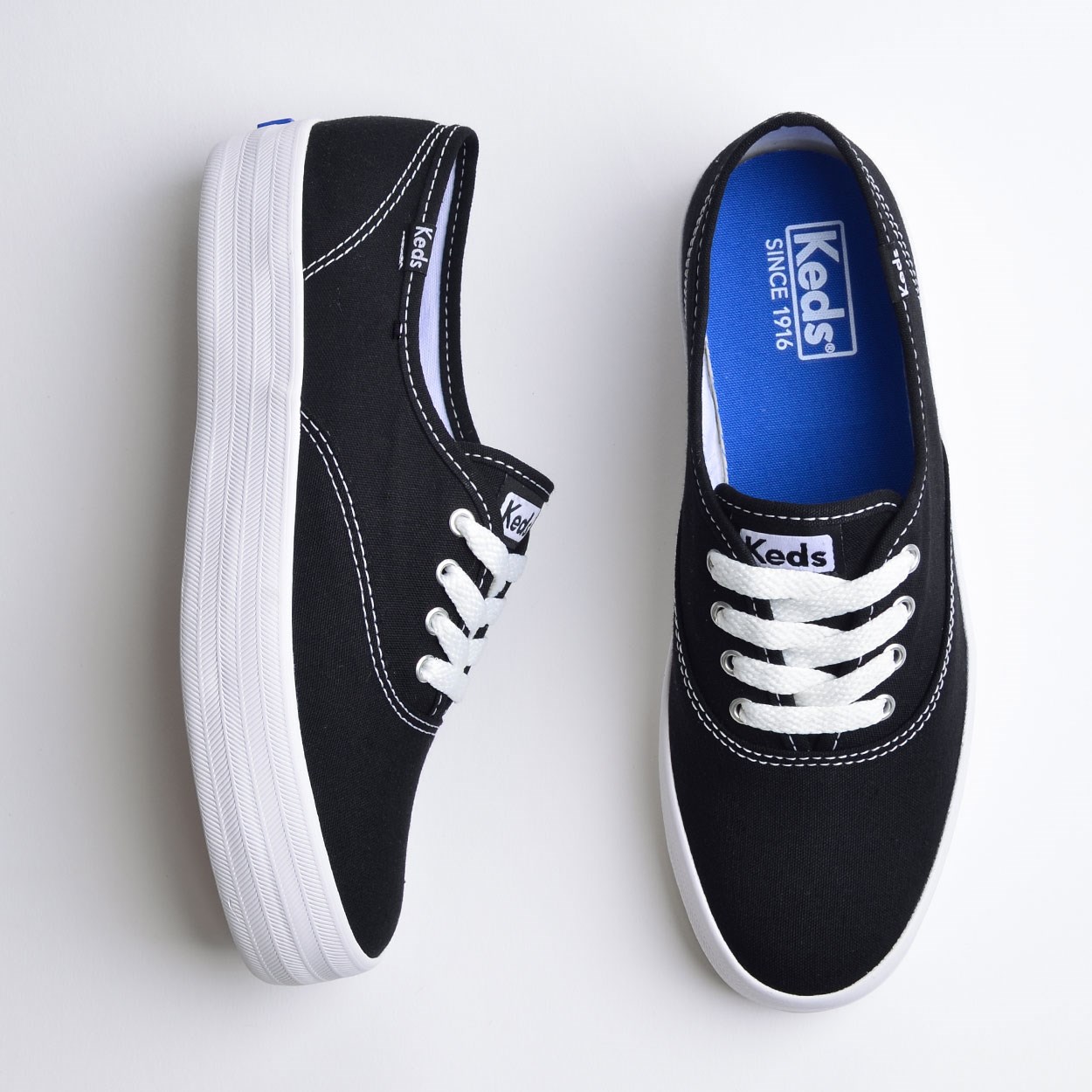 tênis keds triple canvas preto branco