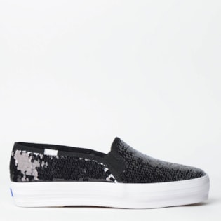 Tênis Keds Triple Decker Reverse Sequin Preto Branco KD1366143 Tênis Keds Triple Decker Reverse Sequin Preto Branco KD1366143