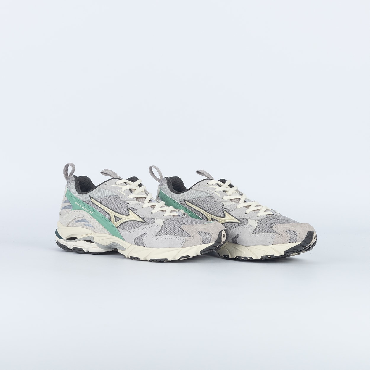 Tênis Mizuno Wave Rider 10 Premium Cinza Medio Light Sand Menta