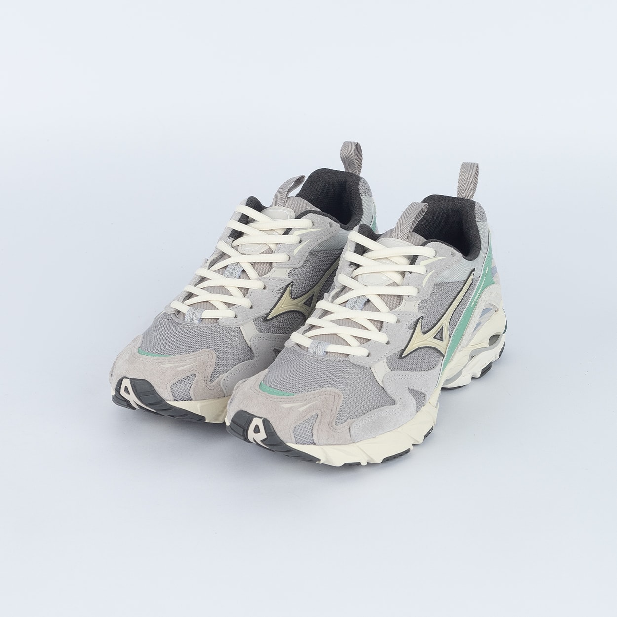 Tênis Mizuno Wave Rider 10 Premium Cinza Medio Light Sand Menta