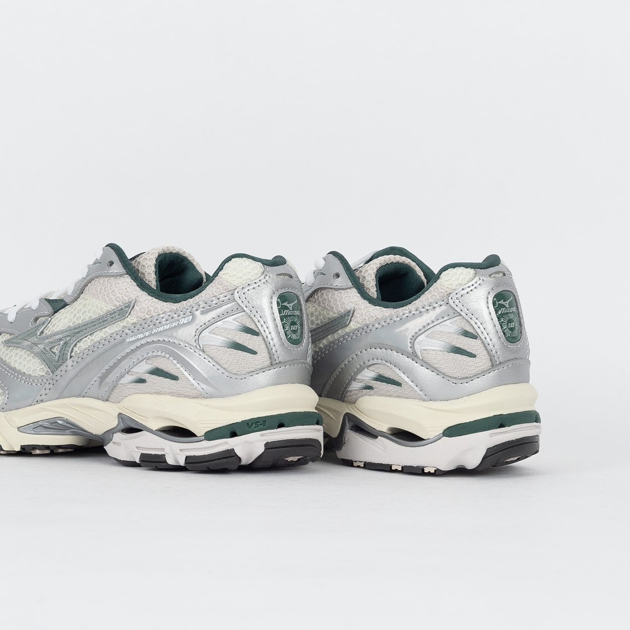 Tênis Mizuno Wave Rider 10 Sport Branco Prata Verde Petroleo
