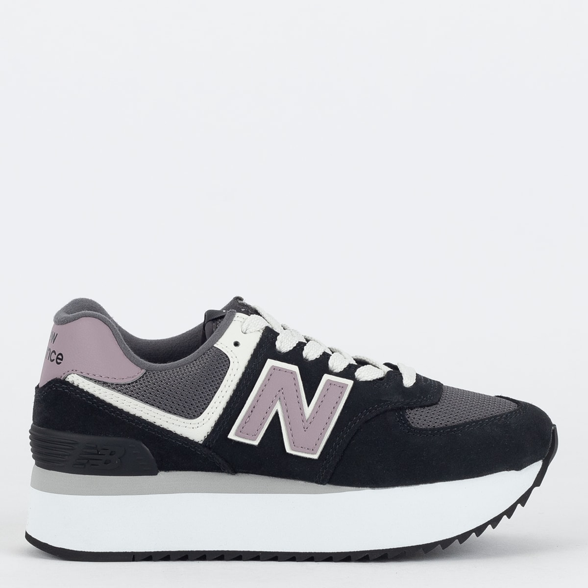 Tênis New Balance 574+ Black Mid Century Pink WL574ZAK