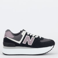 Tênis New Balance 574+ Black Mid Century Pink WL574ZAK
