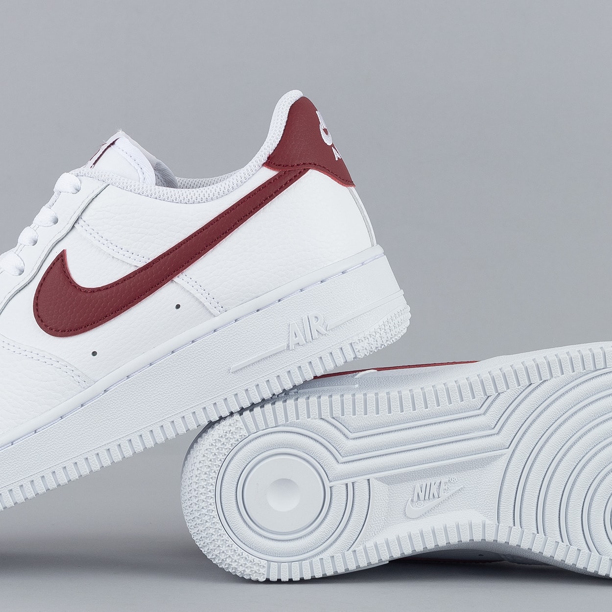 Nike white store shoes red swoosh