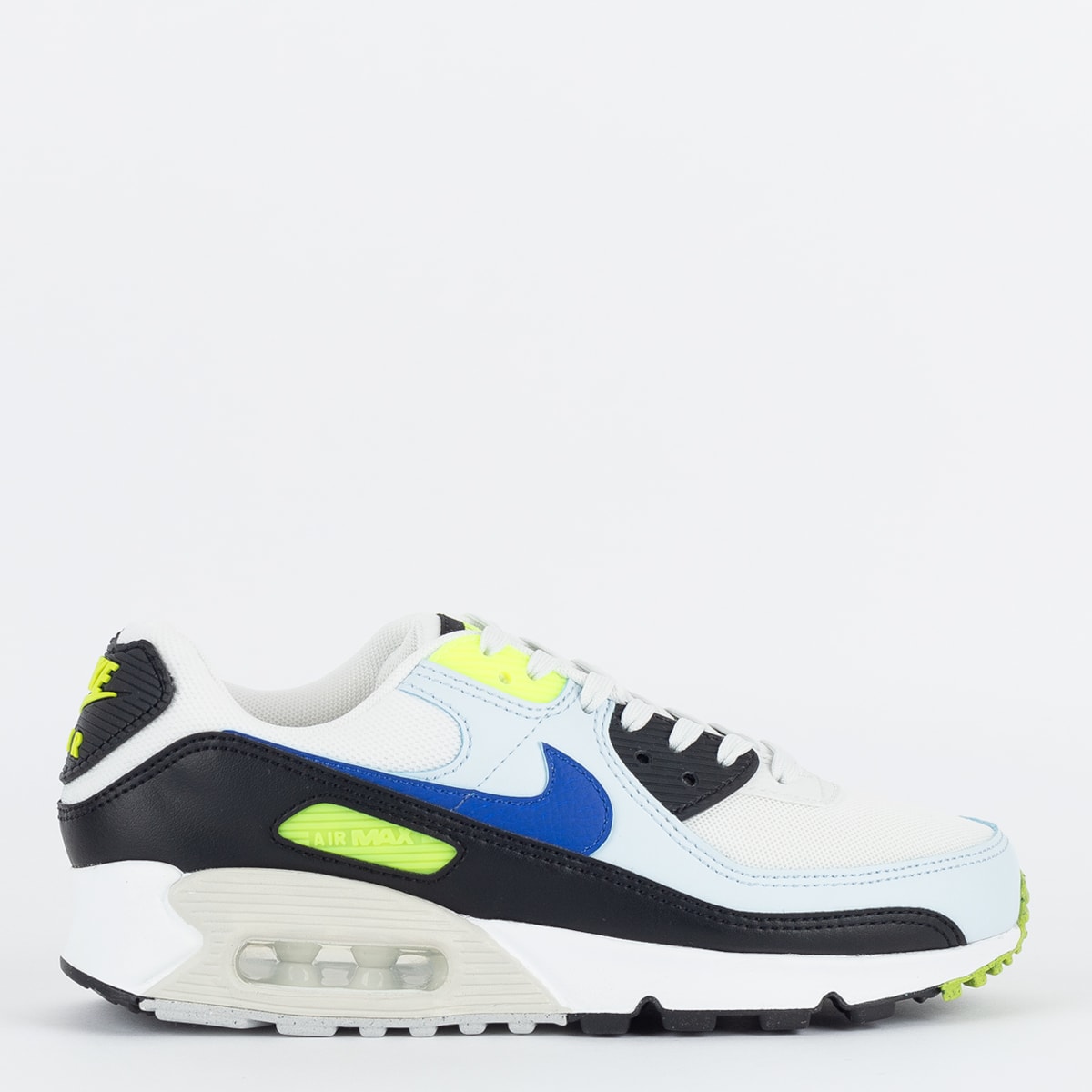 Branco Masculino Air Air Max 90 Branco Couro Tênis Nike Air Max 90