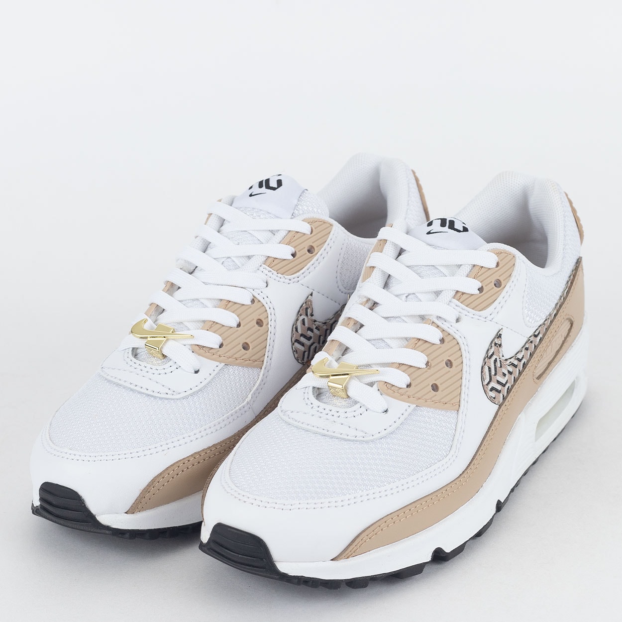 Nike air max 90 branco e dourado hotsell