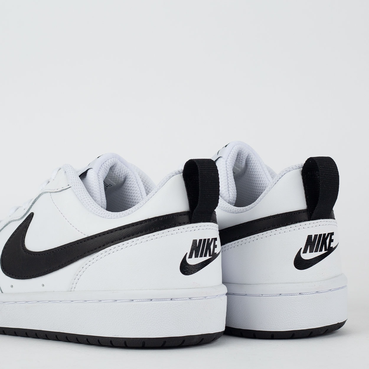 Nike court borough store low white black