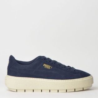 Tênis Puma Platform Trace Soft WN S Marinho Marshmallow 36964203 Tênis Puma Platform Trace Soft WN S Marinho Marshmallow 36964203